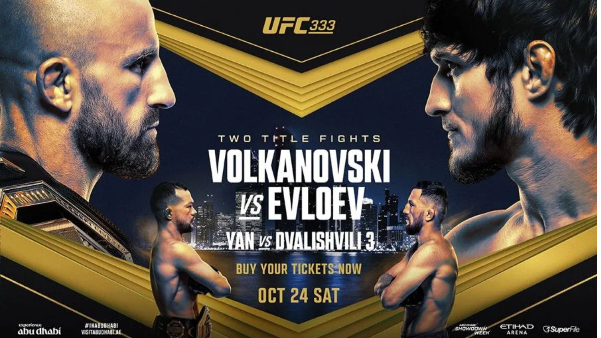 Alexander Volkanovski vs Movsar Evloev en UFC 333: cartelera, cuándo es, fecha, a qué hora es, canal, TV y dónde ver online la pelea de MMA en España | DAZN News España