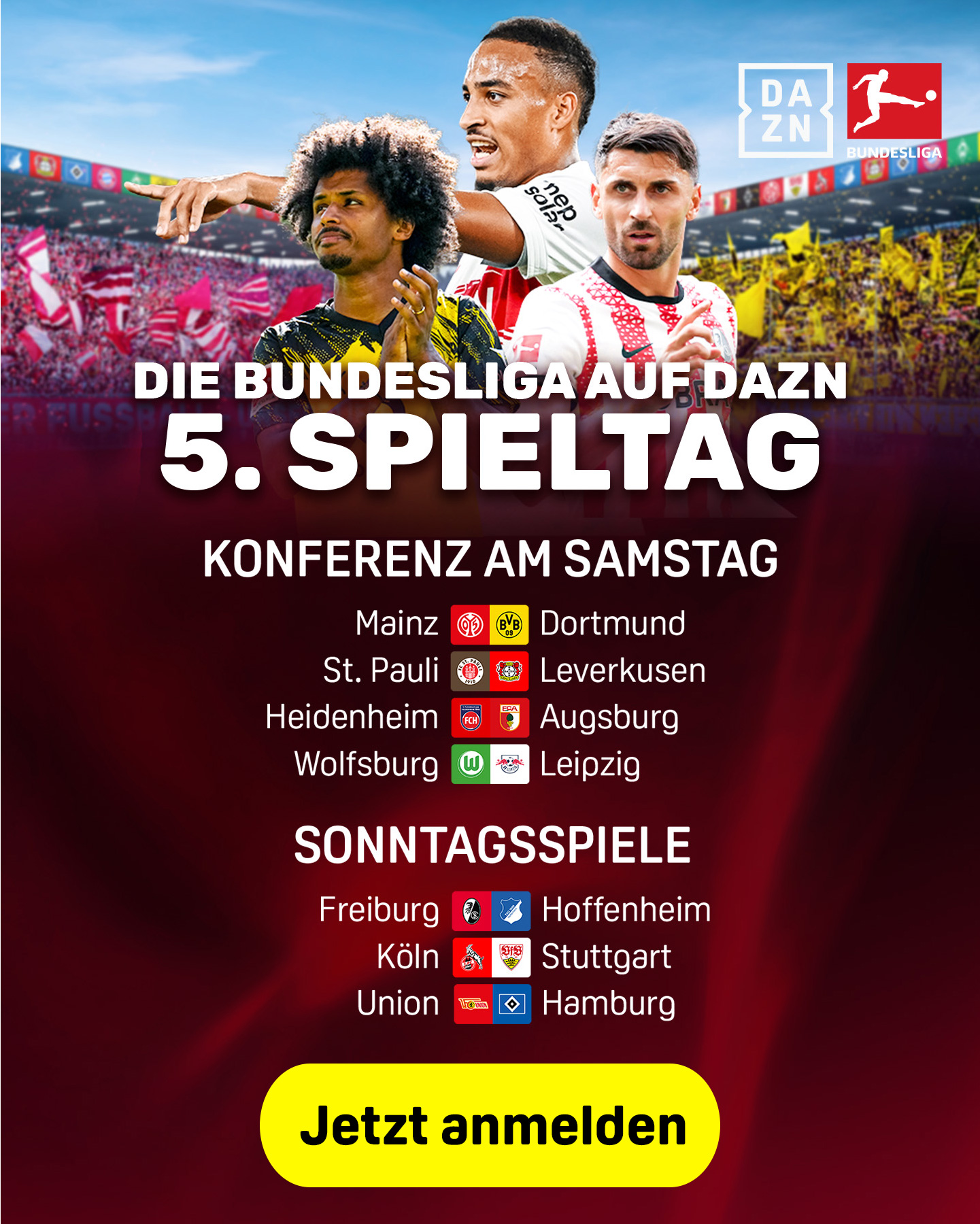Banner Bundesliga Konferenz Spieltag 5