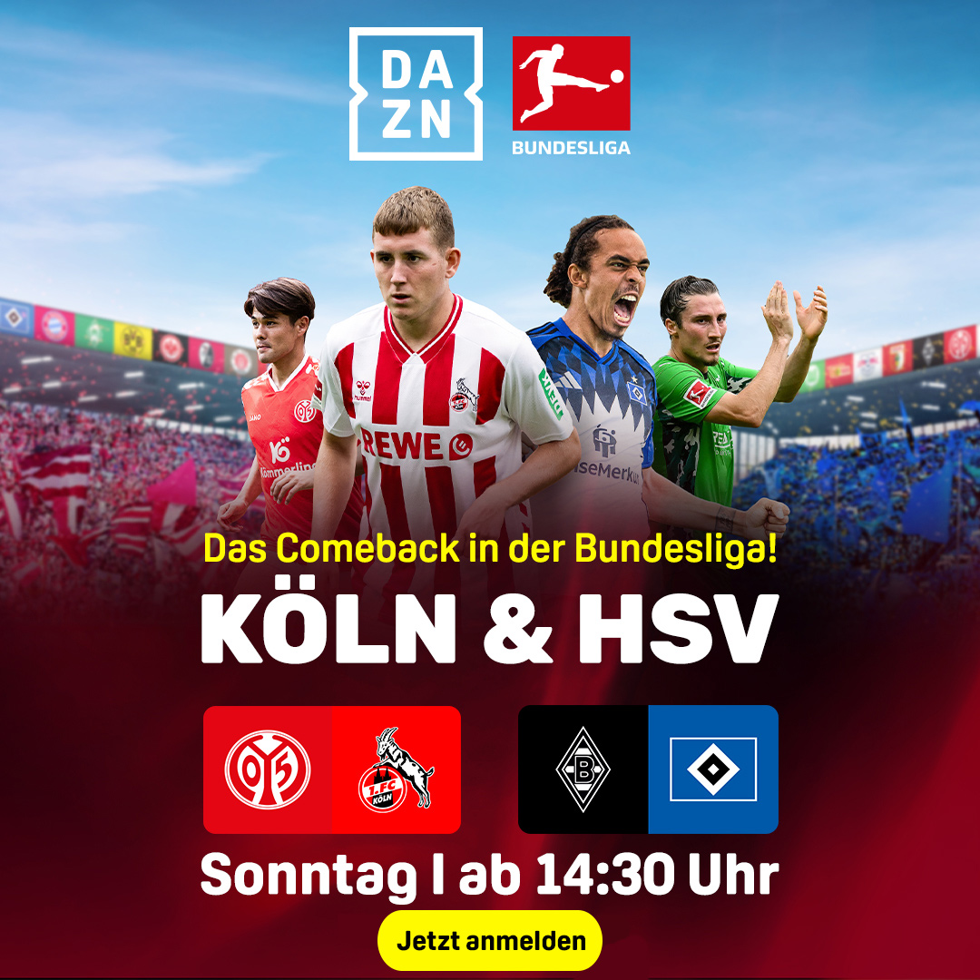 Köln HSV Banner Spieltag 1