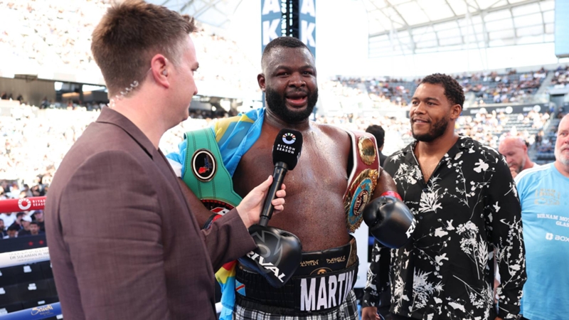 Martin Bakole weighs in on George Foreman comparisons after defeating Jared Anderson