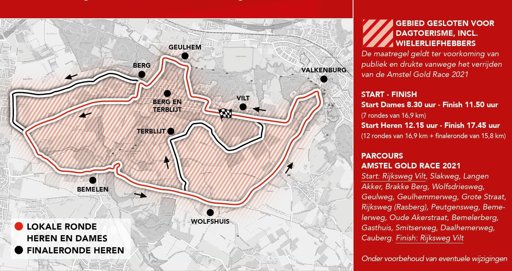 Mapa Amstel Gold Race 2021