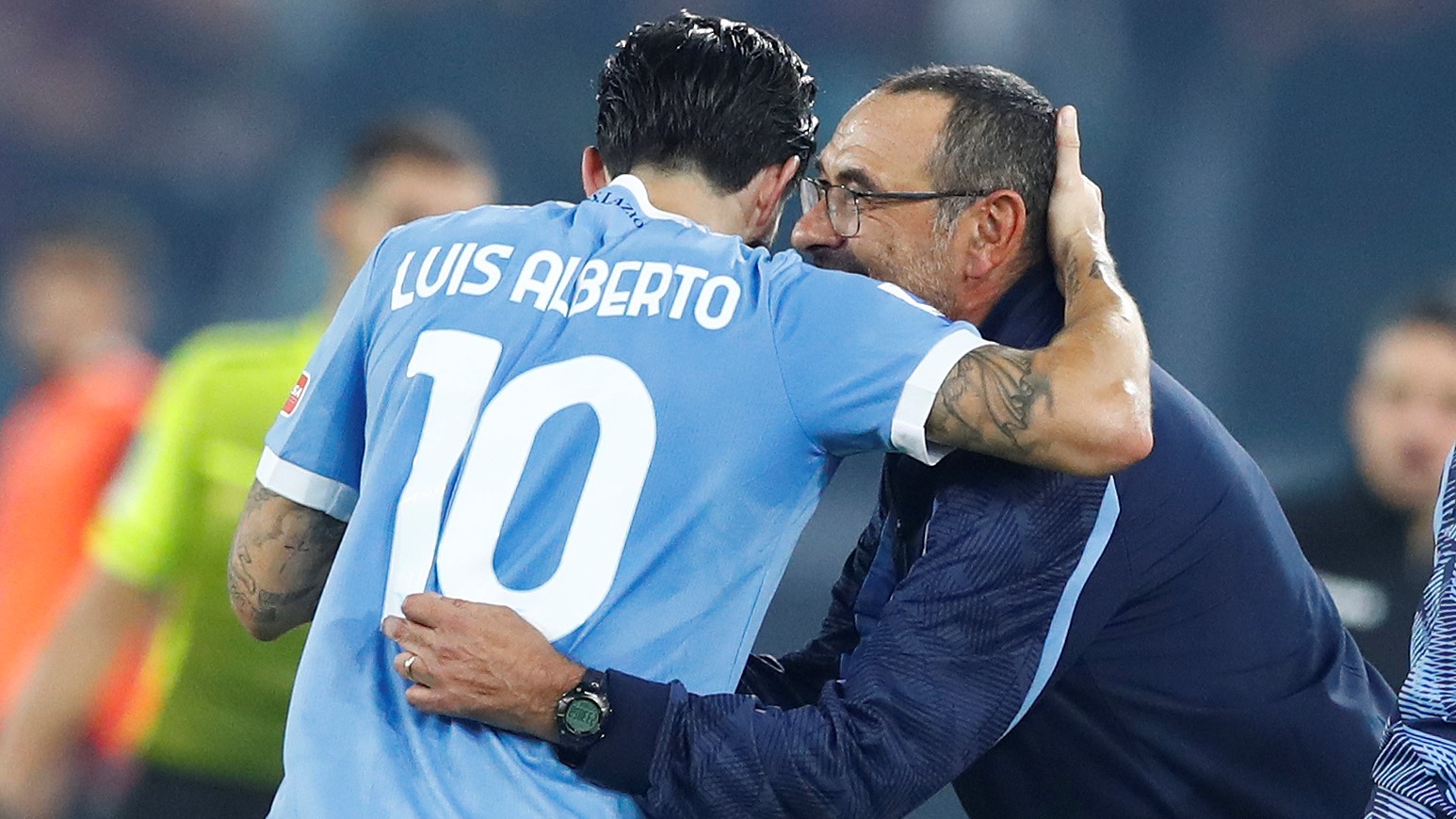 Luis Alberto e Maurizio Sarri, Lazio, Serie A TIM 2021-2022, DAZN Italia