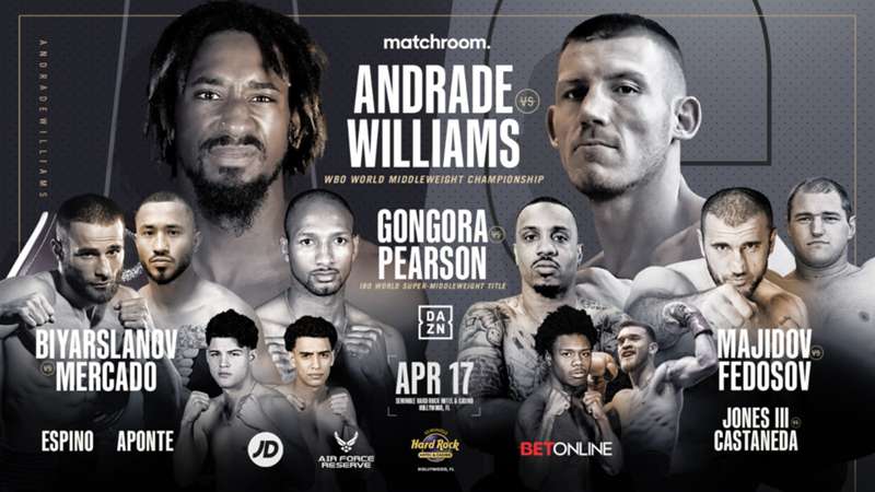 Demetrius Andrade vs. Liam Williams: Undercard confirmed for April 17 card in Florida