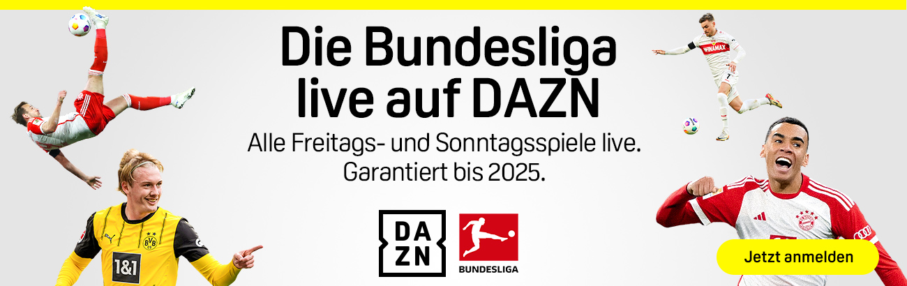 Bundesliga live auf DAZN 2024 / 2025 Banner