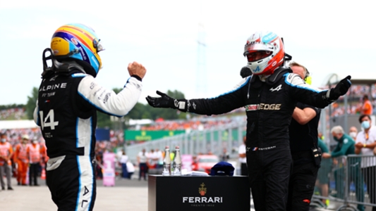 Esteban Ocon y la preciosa celebración con Fernando Alonso tras su victoria  en Hungría: ¡Magic frenó a Hamilton once vueltas! | DAZN News España