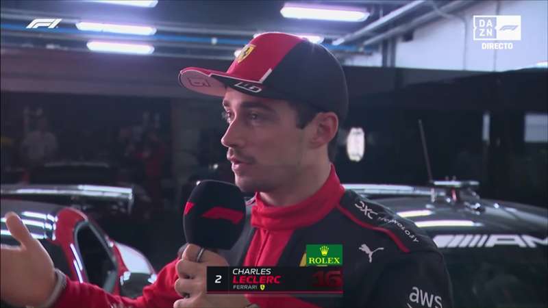 Charles Leclerc describe 'el apocalipsis' en la clasificación del GP de Brasil: "No he vivido nada parecido"