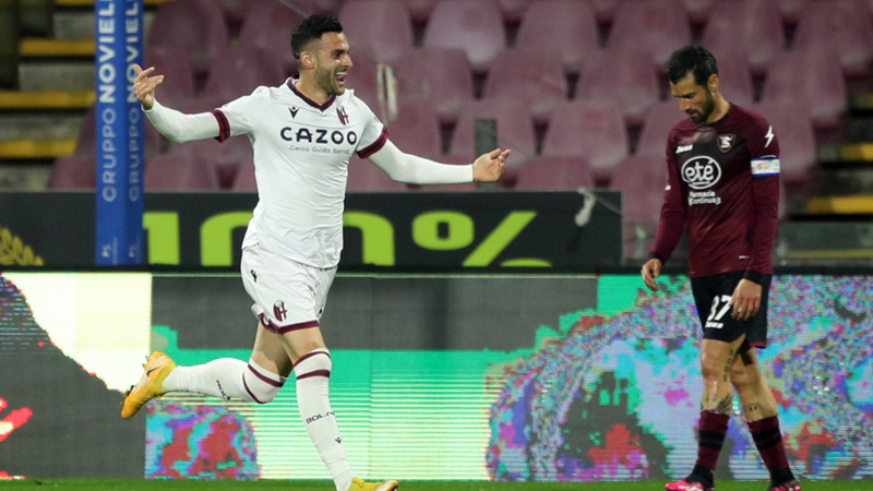 Bologna, Lykogiannis a DAZN dopo il gol alla Salernitana