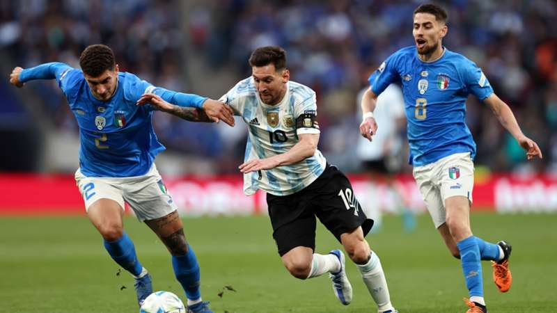 Messi Di Lorenzo Jorginho Finalissima 2022 Italia Argentina