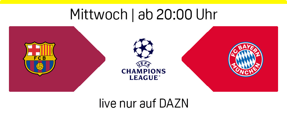 FC Barcelona FC Bayern München Champions League 3. Spieltag Banner