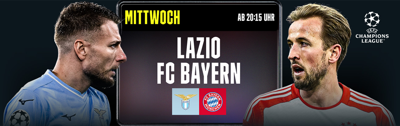 Lazio Rom FC Bayern München Champions League DAZN Banner