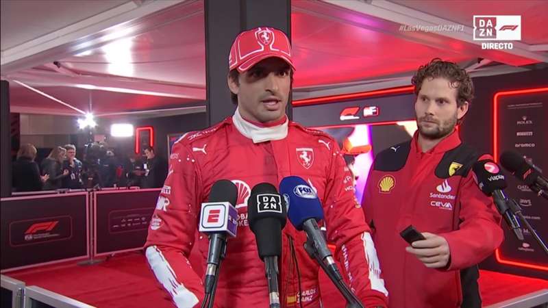 Carlos Sainz y su enfado por la sanción de la FIA en el GP de Las Vegas 2023: "Estoy de mal humor, muy descontento"