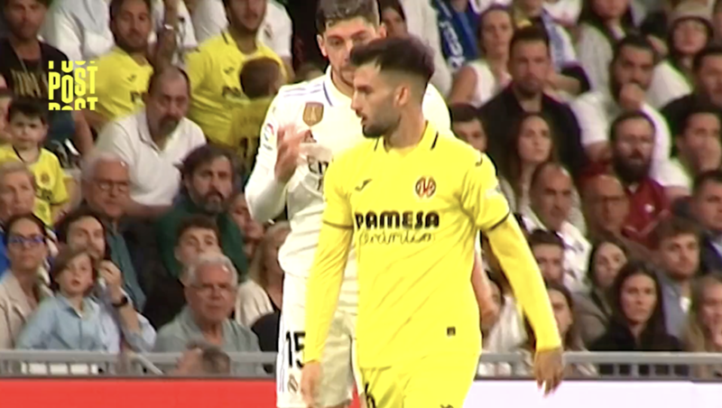 Fede Valverde y su gesto tras una falta de Baena en el Real Madrid vs Villarreal que evidencia la tensión que había entre ellos