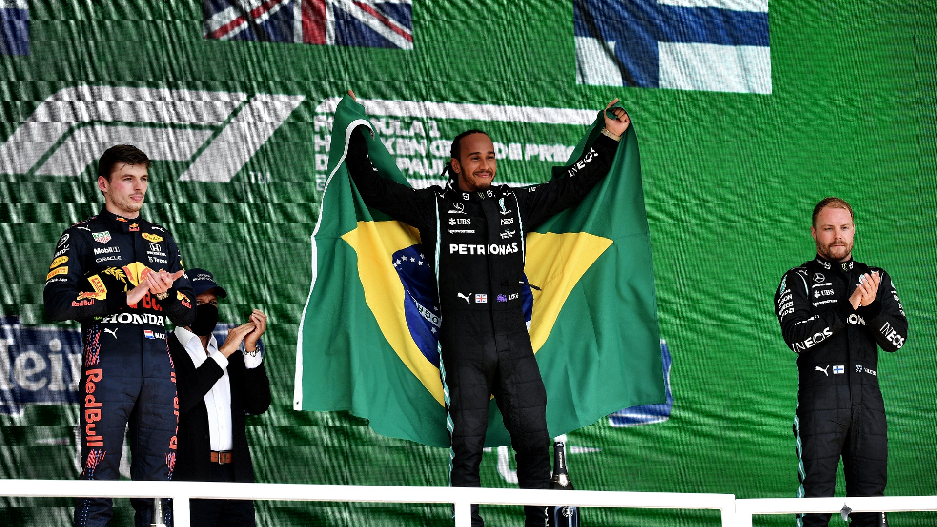 2021-11-15 Hamilton Verstappen Bottas Sao paulo F1 Formula 1