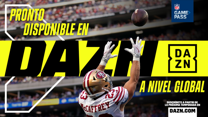 La NFL firma con DAZN un acuerdo a largo plazo para distribuir Game Pass International a los aficionados de todo el mundo a partir de la temporada 2023