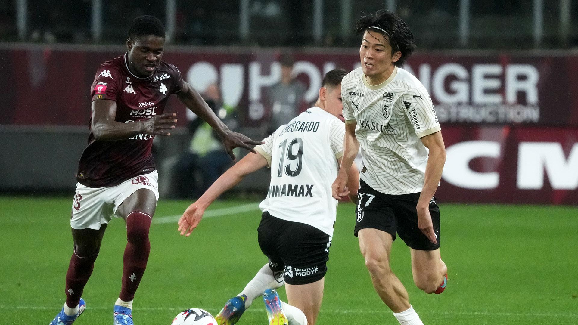 スタッド・ランス、運命のPO第1戦は敵地でドロー。中村敬斗と関根大輝