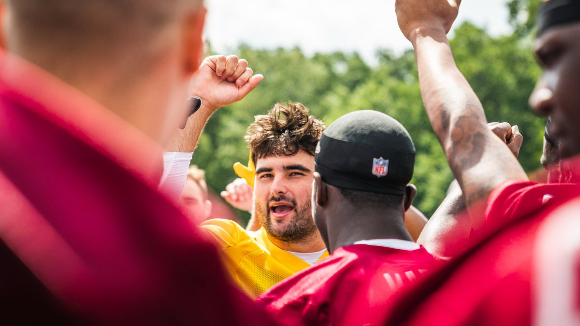 Sam Howell in the Huddle