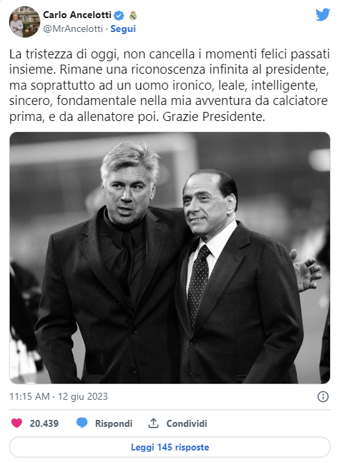 Ancelotti e Berlusconi