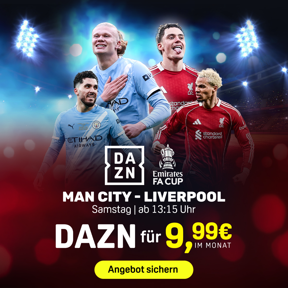 Manchester City FC Liverpool FA Cup 2026 Banner