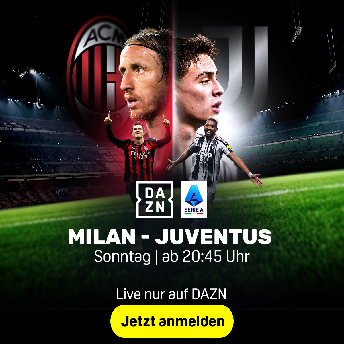 Milan Juventus Serie A 2026 Banner