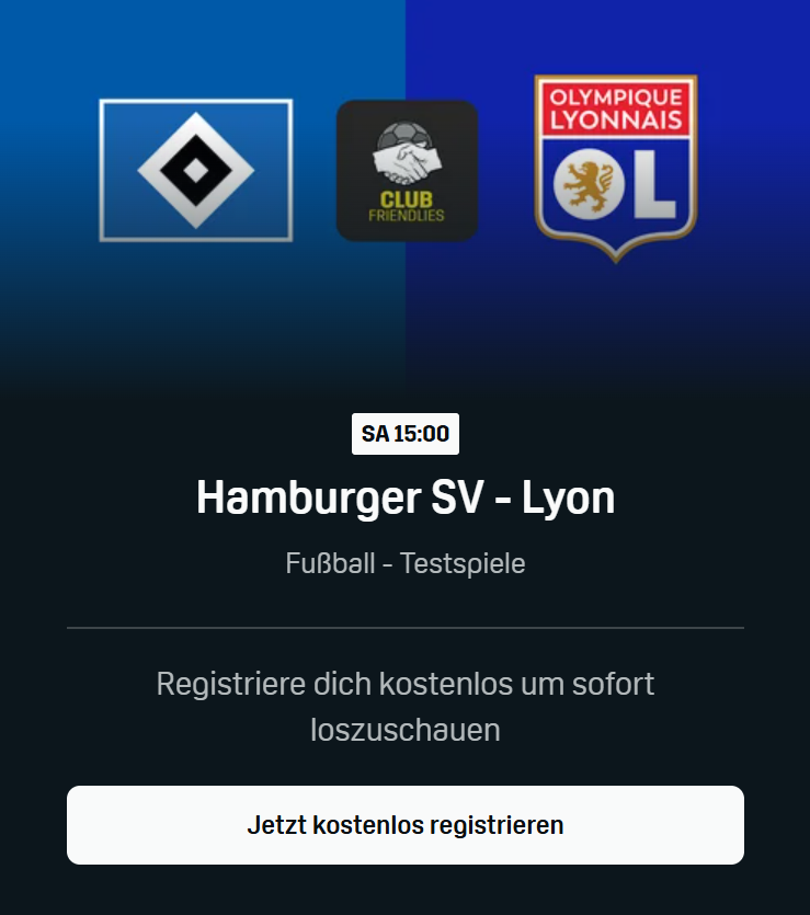 HSV Hamburger SV Lyon Testspiel Banner 26072025