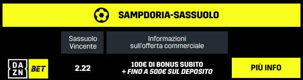 sampdoria sassuolo odds