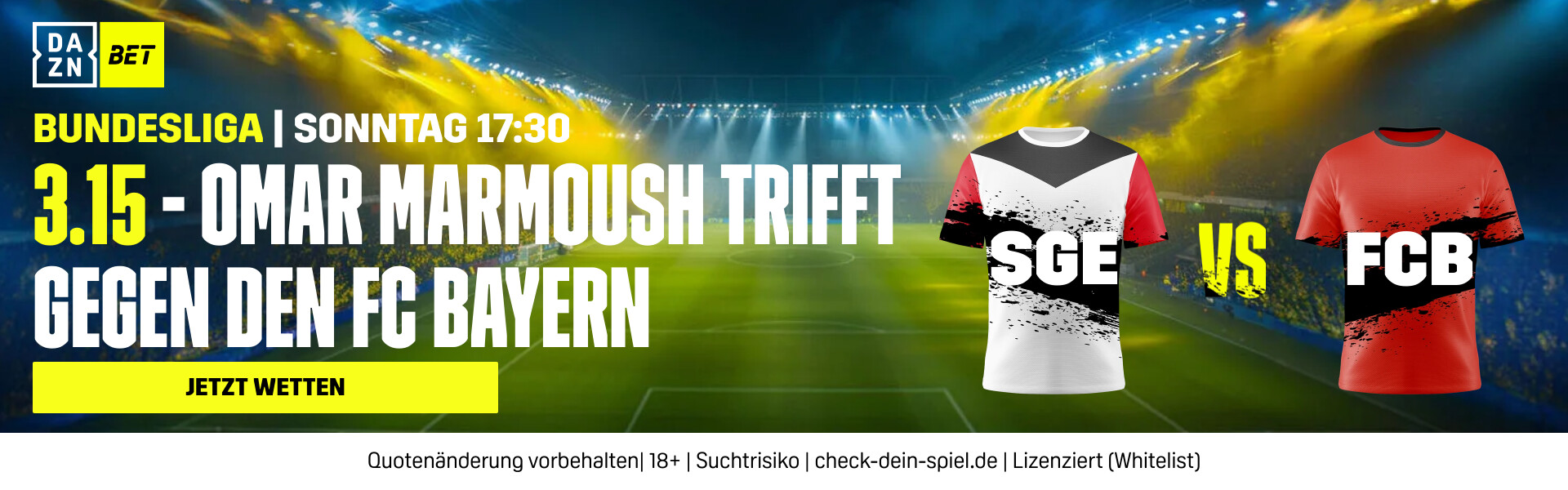 DAZN Bet Marmoush trifft Eintracht Frankfurt FC Bayern München Bundesliga MD6