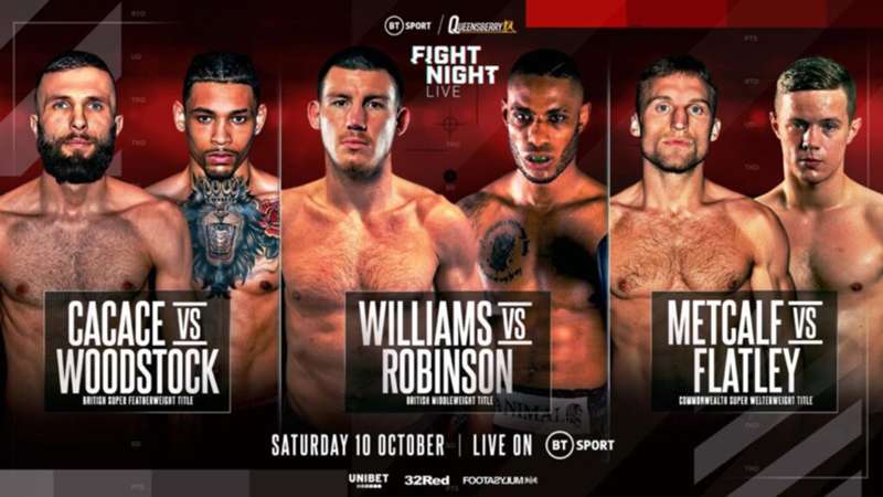 Liam Williams vs. Andrew Robinson, JJ Metcalf vs. Jack Flatley set for October 10 card