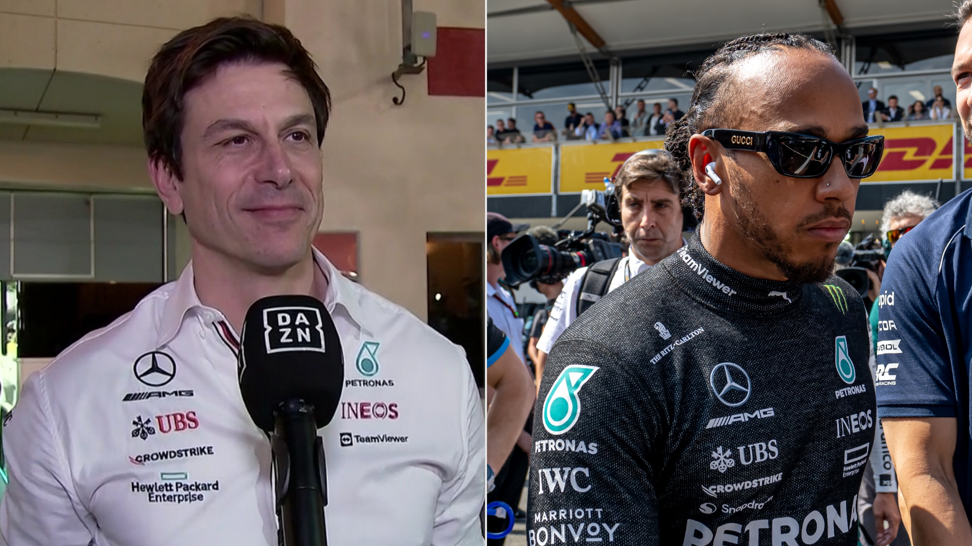 Toto Wolf y Lewis Hamilton Equipo Mercedes