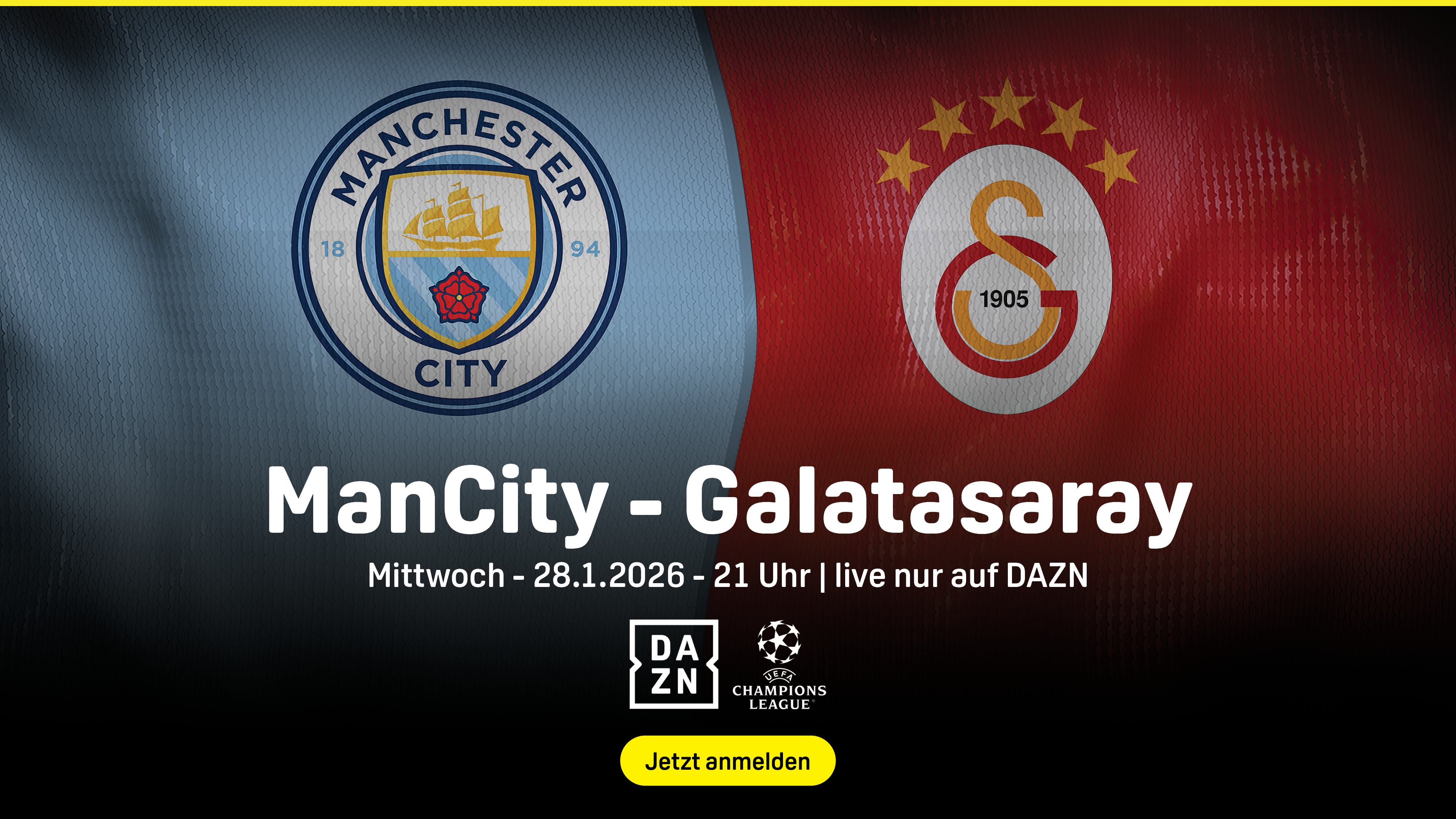 Manchester City Galatasaray Champions League 2025 / 2026 Spieltag 8 Header