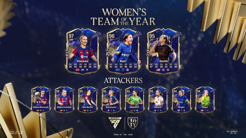 EA FC 24 TOTY: Frauen bekommen eigenes Team of the Year