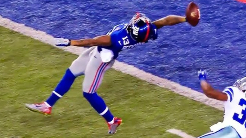 Odell Beckham Jr y su histórico touchdown en el NY Giants - Dallas Cowboys que fue estudiado hasta por la ciencia