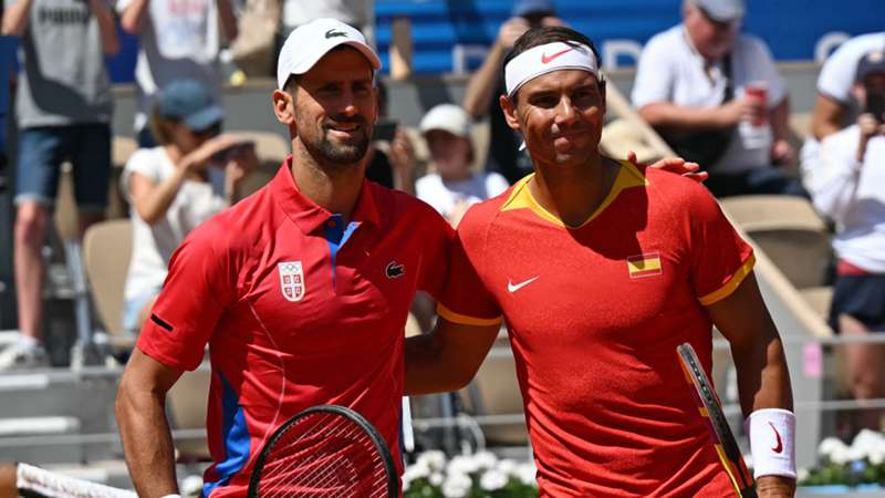 Who won the Six Kings Slam's third-place match between Novak Djokovic and Rafael Nadal?