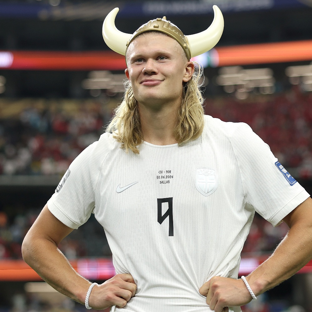 ハーランド ノルウェー代表 ブラジル戦 MDT付 正規品 北中米W杯】ノルウェー代表FWハーランド、ラウンド16ブラジル戦に決意