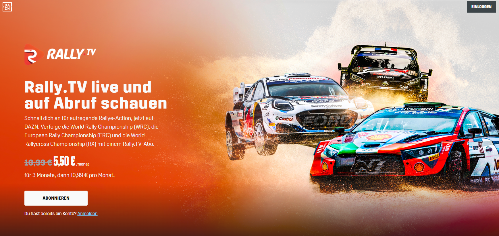 RallyTV DAZN Angebot