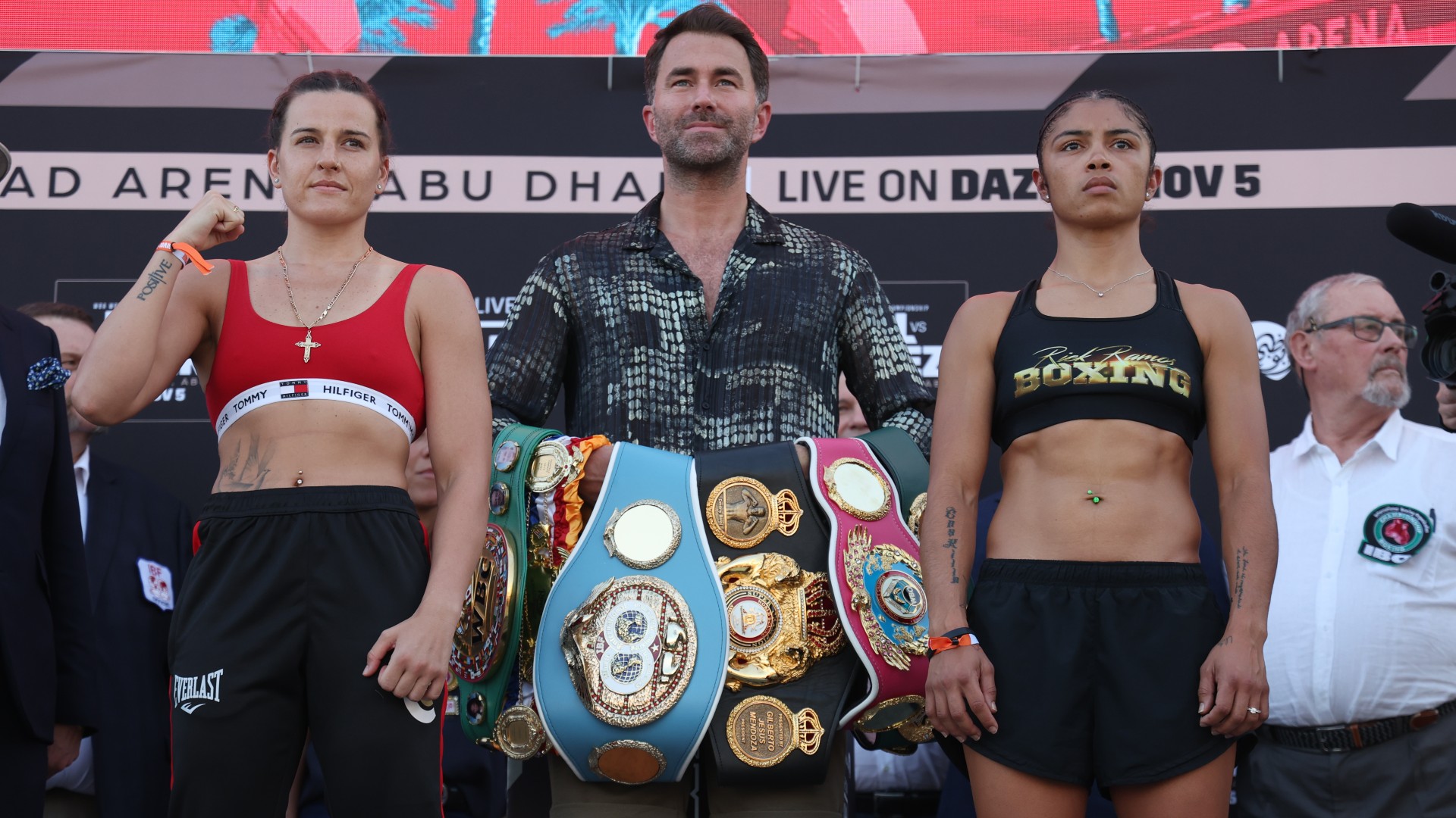 What time is Chantelle Cameron's fight tonight? Ringwalks, running