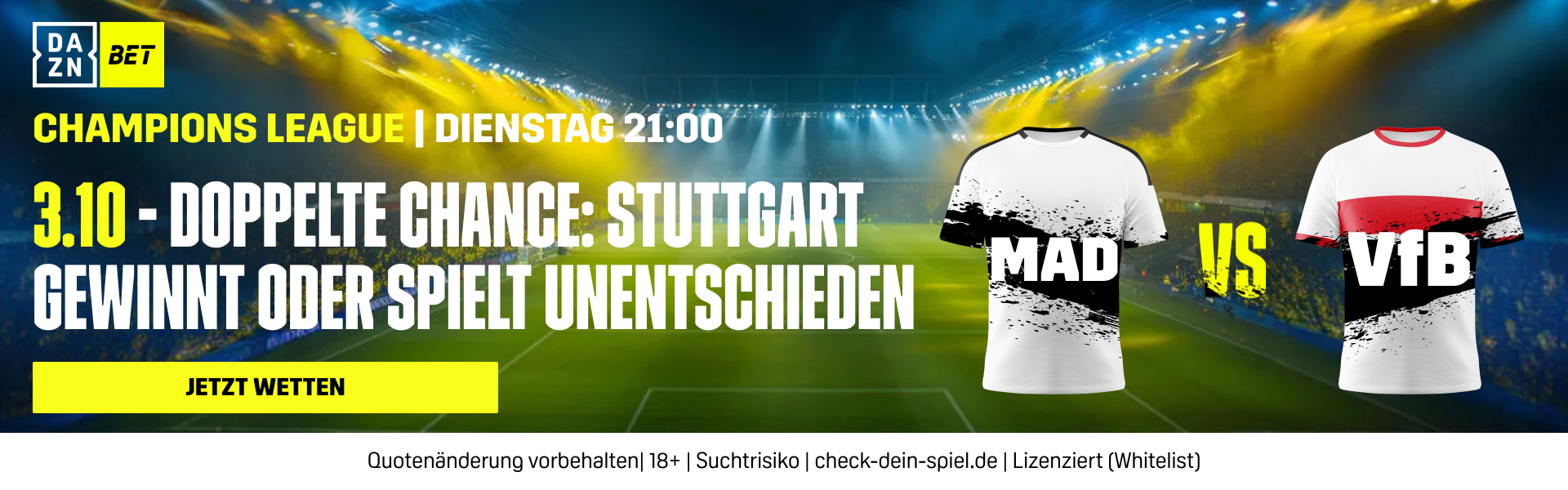 Real Madrid UEFA Champions League 2024/25 1. Spieltag DAZN Bet