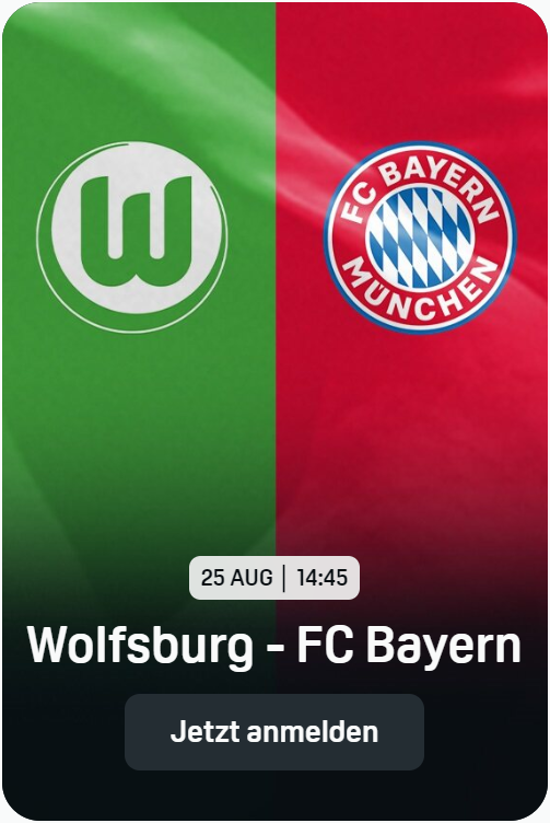 VfL Wolfsburg FC Bayern München Banner MD1 Bundesliga