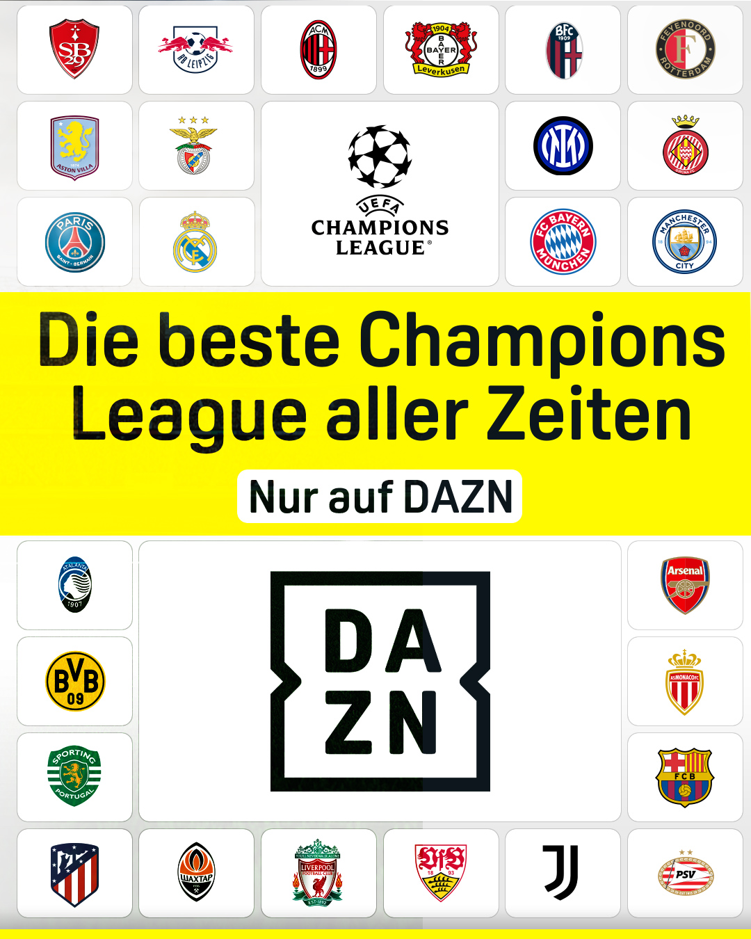 Beste Champions League aller Zeiten Banner 1