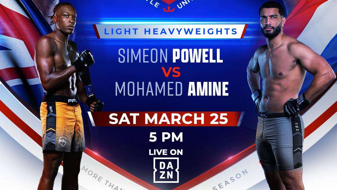 What time is the Simeon Powell vs. Mohamed Amine fight tonight? Cagewalks, running order