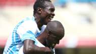 Ezekiel Okare celebrates goal with Maurice Odipo of Sofapaka