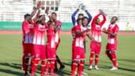 Joash Onyango and Simba SC celebrate win in Nigeria.