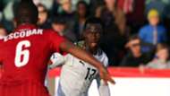 Fidel Escobar of Panama and Yaw Yeboah of Ghana