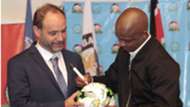 HARAMBEE STARS COACH SEBASTIAN MIGNE and NICK MWENDWA