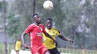Hilary Wandera of Tusker vs Benjamin Mosha of Bandari FC.