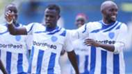 PAUL WERE of AFC Leopards and WHYVONNE ISUZA.