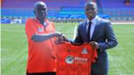 Vipers SC Coach Edward Golola officially welcomes Paul Mucureezi to St Mary’s Stadium.