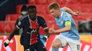 Idrissa Gueye, Kevin De Bruyne PSG vs Man City