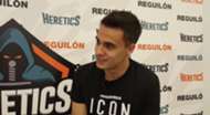 Real Madrid player Sergio Reguilón during the interview with Goal