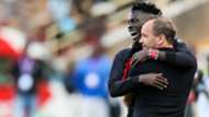 Kenya coach Sebastien Migne and Jesse Were.