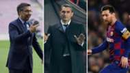 Bartomeu, Valverde y Messi, Barcelona